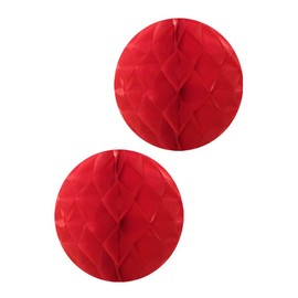 Wrapables Tissue Honeycomb Ball Party Decorations for Weddings, Birthday Parties, Baby Showers and Nursery Decor (Set of 2), 14", Red