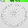 LRMYS 360 Degrees Clear Protractor Template Ruler, 11.5cm Diameter Transparent