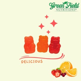 Greenfield Nutritions Kids Gelatin Free Multivitamin Halal Gummies - All Essential Halal Vitamins A, Bs, C, D, Iodine, Zinc for Immunity, Non-GMO, Children's Halal Vitamin Gummies (90 Count)