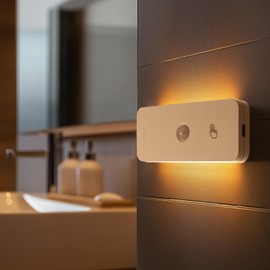 Led Motion Sensor Night Light 4 Pack, Rechargeable Stair Light 1100mAh, Dimmable Hallway Lights with 3 Color Temperature, Magnetic Locker Lights for Closet Hallway Bedroom