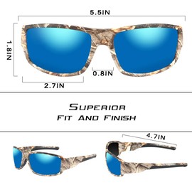 Polarized Sport Sunglasses for Men and Women, Ideal for Driving Fishing Cycling and Running,UV Protection