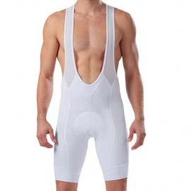 SGCIKER Plain Color White Laser Cut Cuff Professional Bike Cycling Bib Shorts Gel Paddal (X-Large)