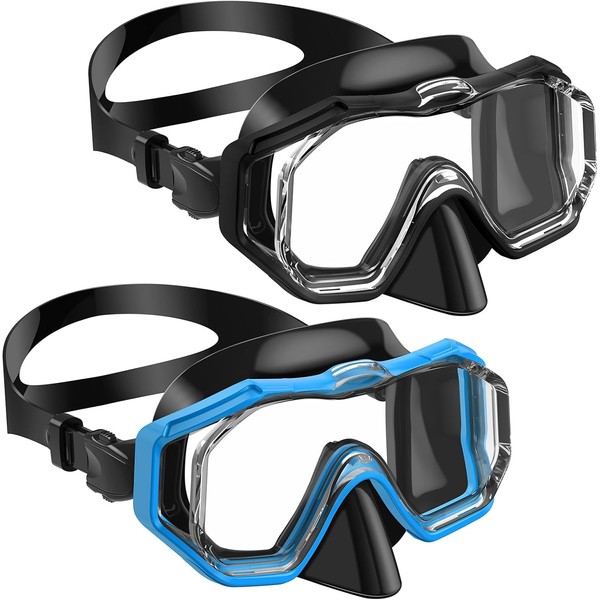 W WSTOO Swim Goggles with Nose Cover,Latest HD 3-Window Wide