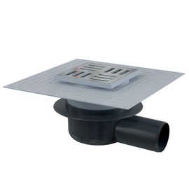 Floor Drain Horizontal 62 L/min Shower Drain Bathroom Drain Stainless Steel Walk-in Shower DN 50 Siphon Odour Trap