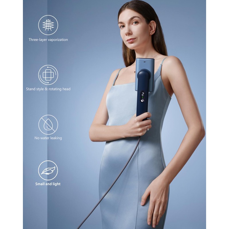 Smart Handheld Steamer for Clothes, Palm-Sized & Lightweight (1lb), Dual