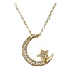 Collar Luna Mujer Oro Plata Zirconia Regalo Original Luckyly
