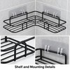 Wall Mounted Corner Shower Shelf for Bathroom Storage – Single-Tier