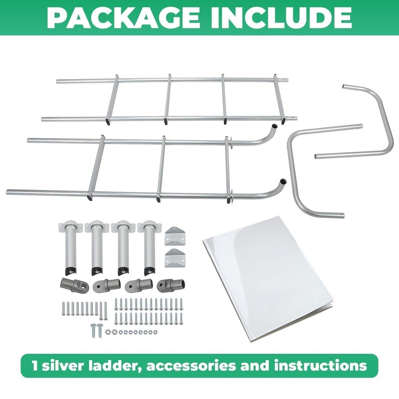 KUAFU Universal RV Exterior Motorhome Straight Ladder RV Rear Ladder