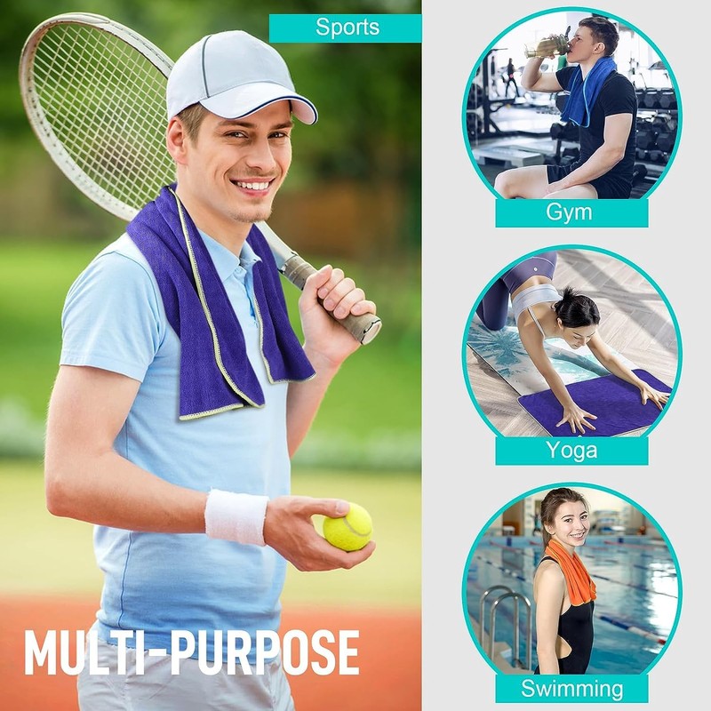Sinland Multi-Purpose Microfiber Fast Drying Travel Gym Towels 3-Pack 16