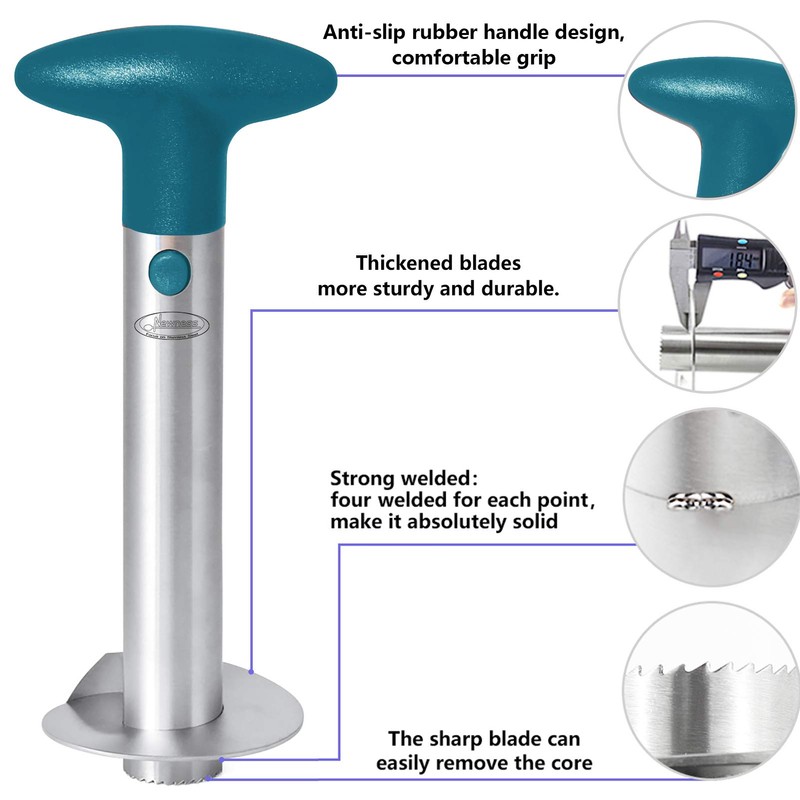Pineapple Corer, [Upgraded, Reinforced, Thicker Blade] Newness Premium Pineapple Corer
