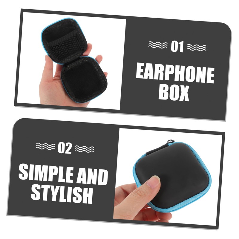 TEHAUX Travel Essential Earbuds Case Pouch Zipper Compact Electronic Organizer