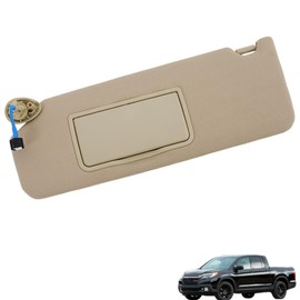 WFLNHB Driver Side Sun Visor with Mirror and Light Beige Replacement for Honda Pilot 2017-2021 Replacement for Honda Ridgeline 2018-2020 83280-TG7-A12ZA