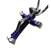 5 Nail Horseshoe Nail Cross Necklace - Black/Purple