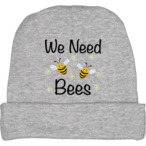 inktastic Beekeeping We Need Bees Baby Beanie Hat Small Heather