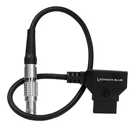 KONDOR BLUE 10" D-Tap P-Tap to 2 Pin Power Cable | LEMO Style for RED Komodo | Straight