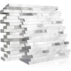 KASARO Peel and Stick Marble Backsplash Tile, 10 Sheets, White