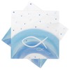 Napkins / Serviettes Communion Christening Table Decoration Fish Rainbow Blue