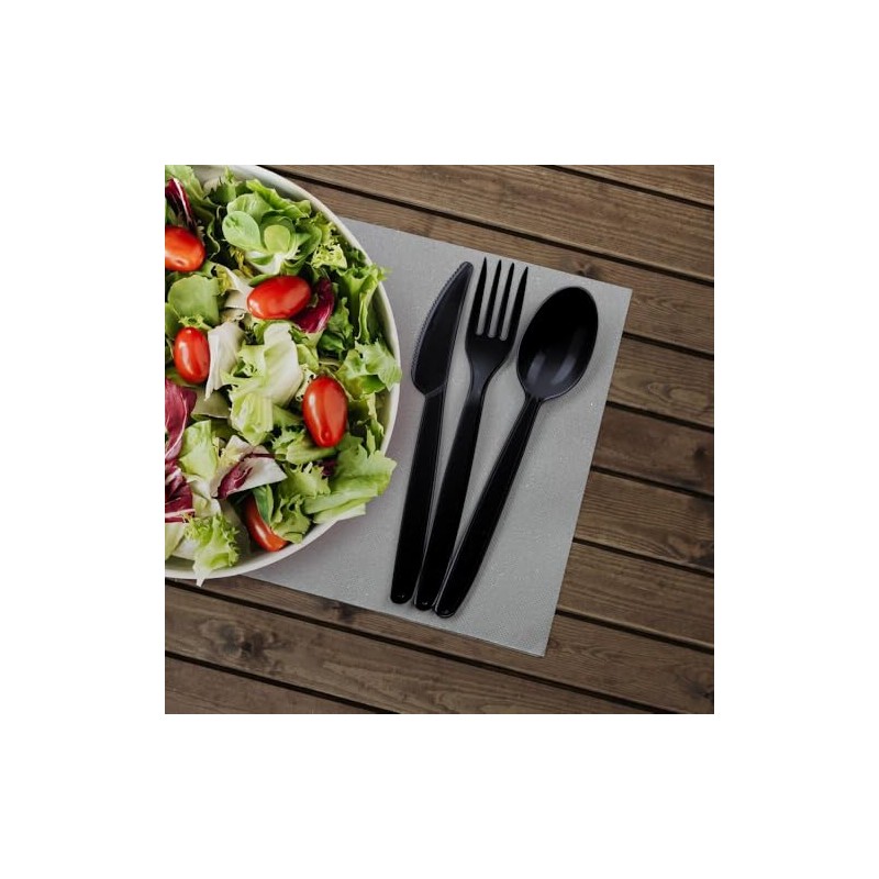 VEPATIM 100 Reusable Forks 18.5 cm Black Reusable 125 Wash