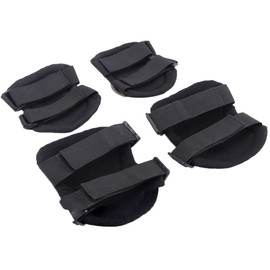 Bargain Crusader Military Tactical Knee Pad Elbow Pad Set Airsoft Knee Elbow Protective Pads Combat Paintball Skate Outdoor Sports Safety Guard Gear (X-Shape Black)