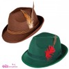 A2ZFD 1 x Brown Deluxe Bavarian Oktoberfest Hat + 1