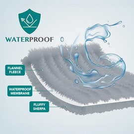 PetAmi Waterproof Dog Blanket for Medium Large Dog Puppy Cat Throw for Couch Cover Leakproof Protection, Sherpa Fleece, Reversible Soft Washable 60x40 Checker Plaid Red