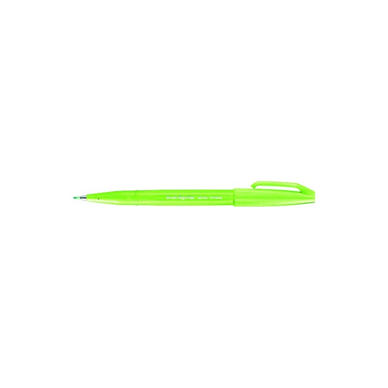 Pentel Brush Sign Pen SES15C-12, Fibre-Tip Pen, Brush-Like Tip, pastel
