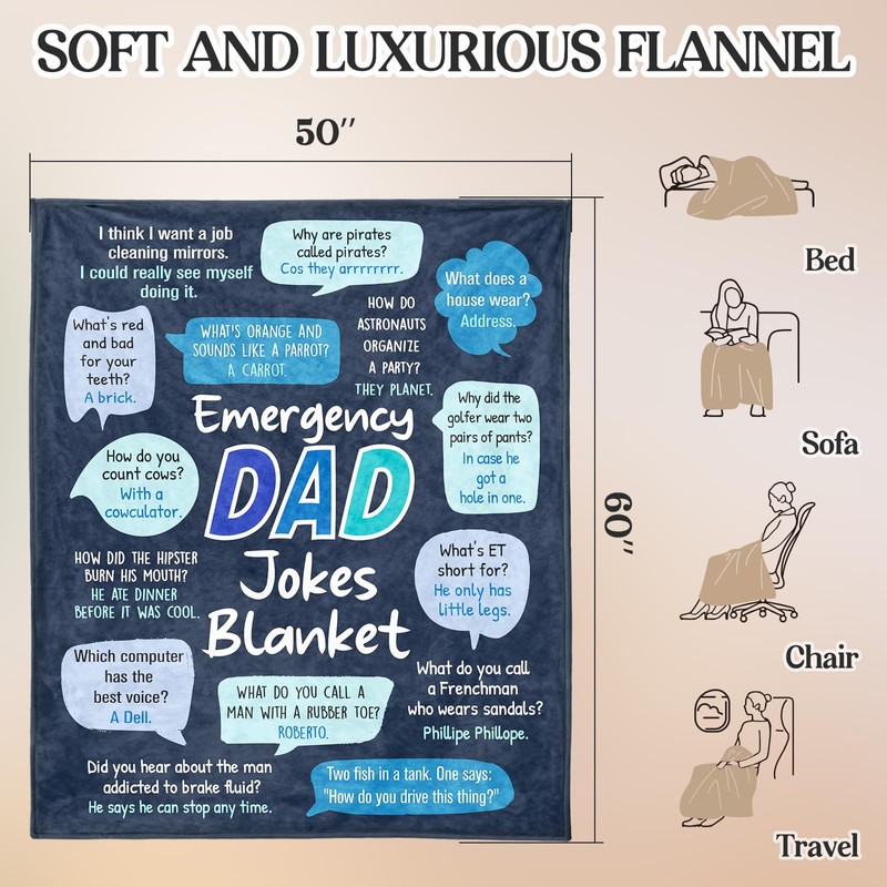 Funny Gag Dad Birthday Gifts from Daughter Son, Emergency Dad