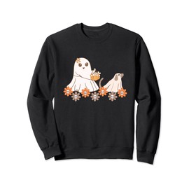 Cute Ghost Walking Dog Sweatshirt