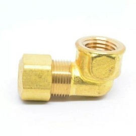 FasParts 3/8 Tube OD Compression to 1/4 Female Npt 90 Elbow Fitting Adapter HVAC Air