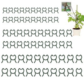 JUGUTA 100 Stück Pflanzenklammern Grün, Pflanzenclips 2 X 2,6Cm, 2,5 X 2,8Cm Und 3 X 3,6Cm, Pflanzen Clips Für Kletterpflanzen Wiederverwendbar Tomatenclips, Gartenklammern