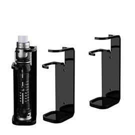 MANNIFEN Lightsaber Wall Mount - Acrylic Lightsaber Display Stand (2 Pc Black)