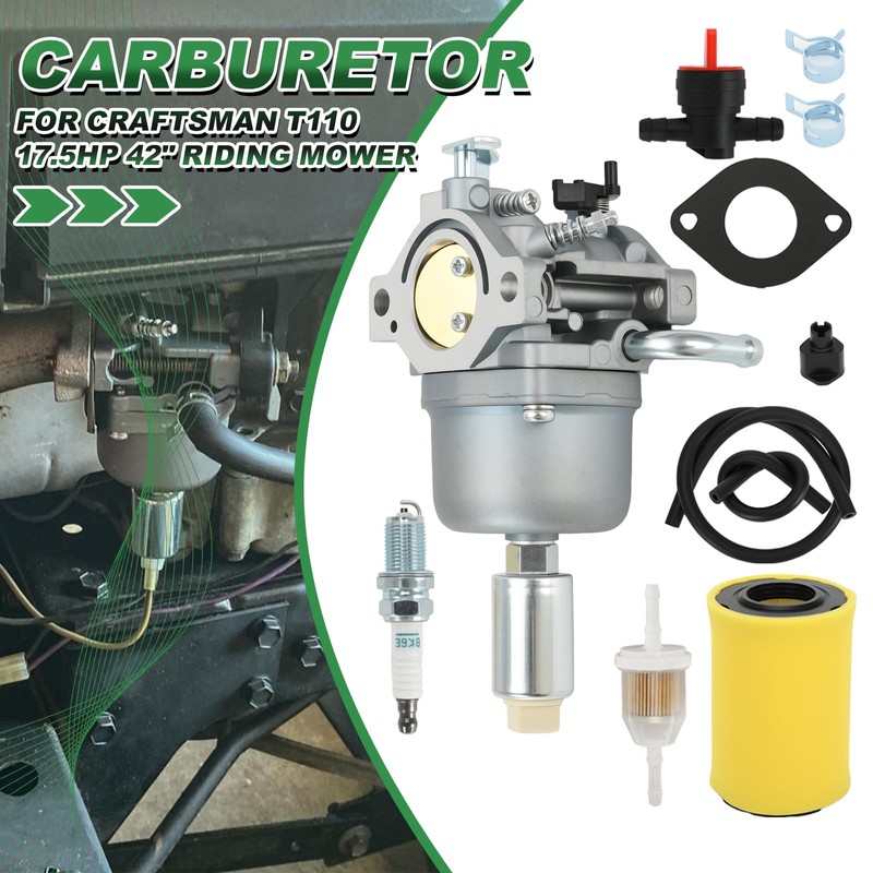 Carburetor Fit for Craftsman 500CC T110 17.5HP 42-in Riding Mower