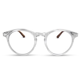 2SeeLife-Gafas de luz azul redondas transparentes para hombres y mujeres para lucir modernas con visión clara, gafas de lectura resistentes y duraderas para mujeres y hombres, cómodas para todas las f
