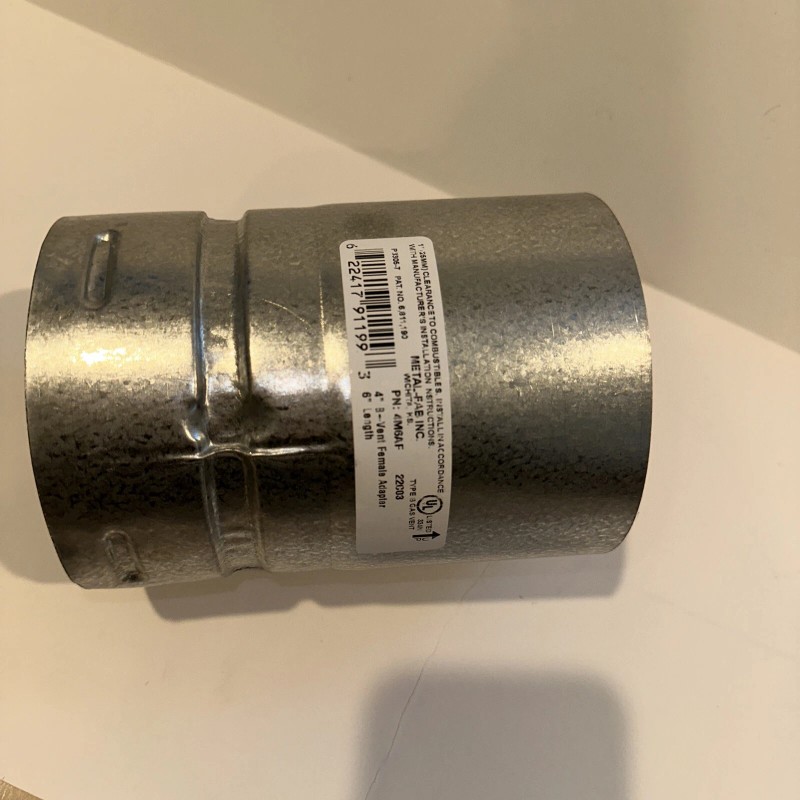 Metal-Fab 4M6AF B-Vent Adjustable Length Female Adapter 4"