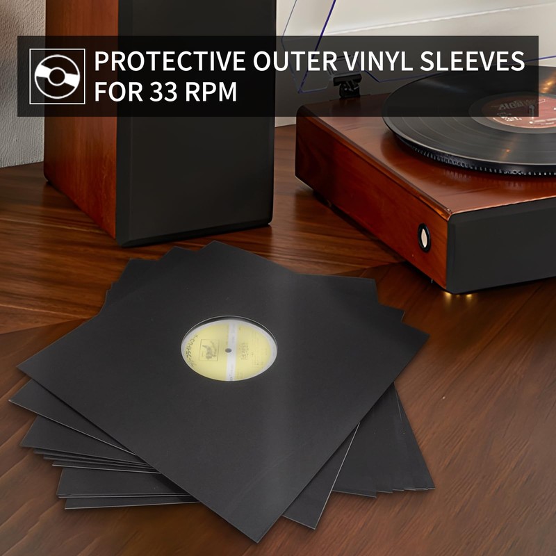 sdroceRyaM 12 inch Record Sleeves Anti-Static LP Jacket Covers with