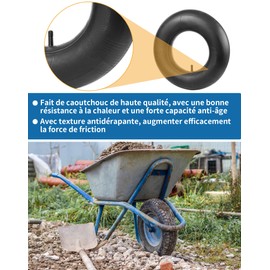 SOSALUK 2 x 4.80/4.00-8 Inner Tube Tyre Wheelbarrow Replacement Hose for Wheelbarrow Wheel Rubber Hose with TR13 Angle Valve Inner Tube for Sack Truck Handcart Lawn Mowing Push Truck