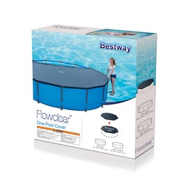Bestway Flowclear 10' Round Above Ground Pool Cover , Black