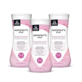 Summer's Eve Cleansing Wash Island Splash, 9 Fluid Ounce (Pack Of 3), Simply Sensitive, 15 ounce (pack of 3)