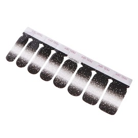 Healvian 48pcs Gradual Shade Fake Nail Stickers Full Cover Nail Art Decals for Manicure Safe Material for All Occasions for Parties and Special Events Black Color