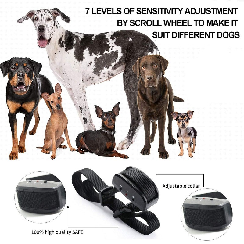 Anti Bark Dog Training Collar Sound & Vibration Stop Barking