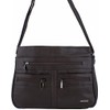 Large Faux Leather Handbag/Shoulder Bag with 7 Zip Compartments &