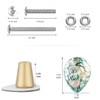 SUNYIK Pack of 4 Natural Abalone Shell Drawer Knobs with