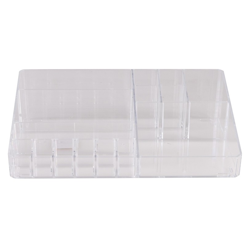 Simplify 15 Compartment Acrylic Cosmetic Organizer, Clear