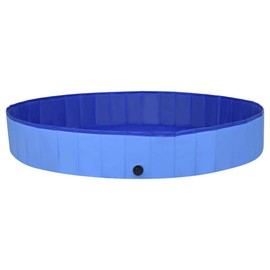 TREATLIFE HOME Foldable Dog Swimming Pool for Cooling Dogs, 78.7" x 11.8", Durable PVC Material, Blue