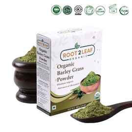 RootLeaf Organic Barley Grass Powder Rich in Vitamins - Pack of 1 (100 Gms)