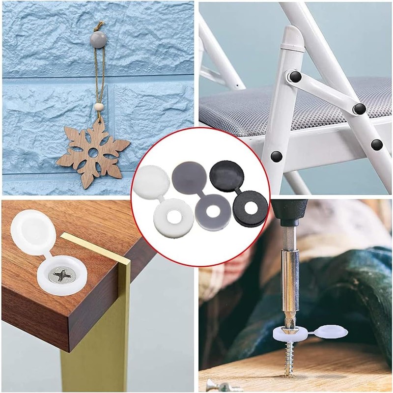 Screw Cover Caps 300pcs Fold Snap Covers Decorative Caps with