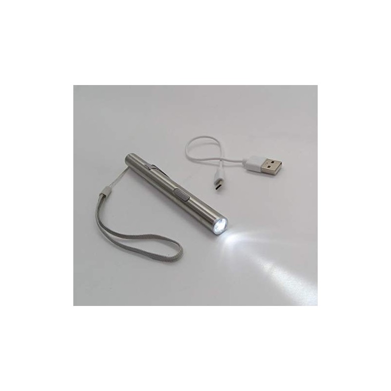 Lightweight Pen Light, USB Charged, Metal