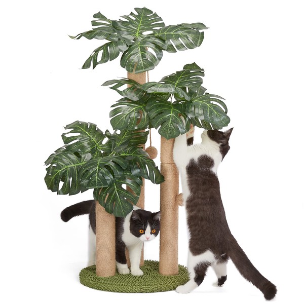 LEMONDA 31.5Inch Cat Scratching Post,Cat Scratcher Tree with 3 Scratching