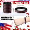 Wavwavw 60 Pcs Bulk Veterans Bracelets Gift Patriotic Party Favors