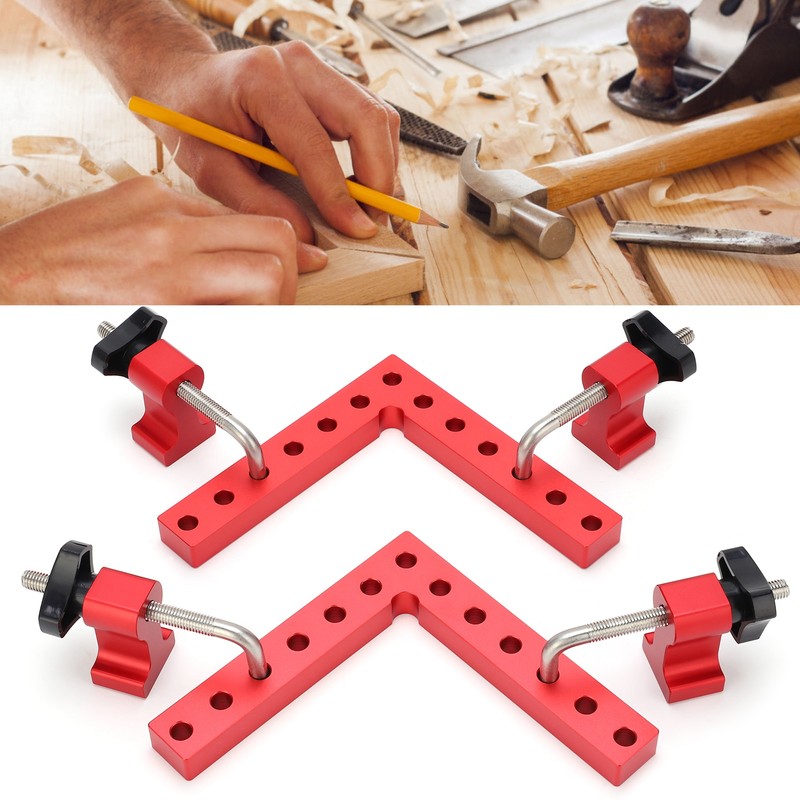 Square Positioning Ruler Kit Aluminum Alloy Right Angle 90 Degree